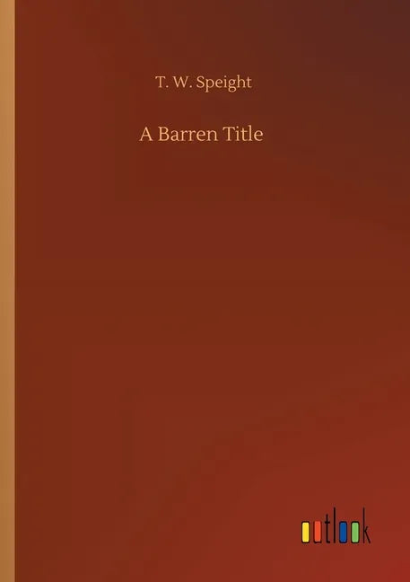 A Barren Title - Paperback