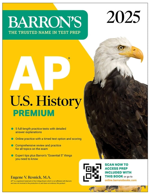 AP U.S. History Premium, 2025: Prep Book with 5 Practice Tests + Comprehensive Review + Online Practice - Paperback