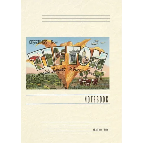 Vintage Lined Notebook Greetings from Tifton - Paperback