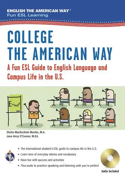 English the American Way: A Fun ESL Guide for College Students (Book + Audio) - Paperback