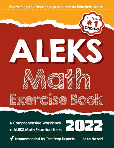 ALEKS Math Exercise Book: A Comprehensive Workbook + ALEKS Math Practice Tests - Paperback
