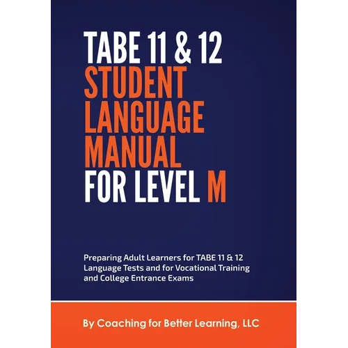 TABE 11 and 12 STUDENT LANGUAGE MANUAL FOR LEVEL M - Paperback
