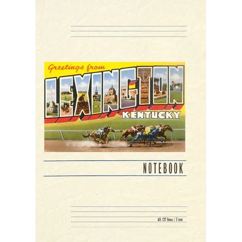 Vintage Lined Notebook Greetings from Lexington, Kentucky - Paperback