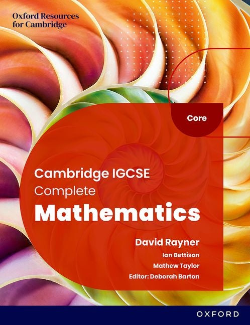 Cambridge IGCSE Complete Mathematics Core Student Book 6th E - Paperback