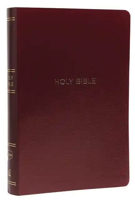 NKJV, Reference Bible, Center-Column Giant Print, Leather-Look, Burgundy, Red Letter Edition, Comfort Print - Imitation Leather