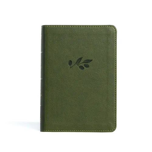 KJV Large Print Compact Reference Bible, Olive Leathertouch - Imitation Leather
