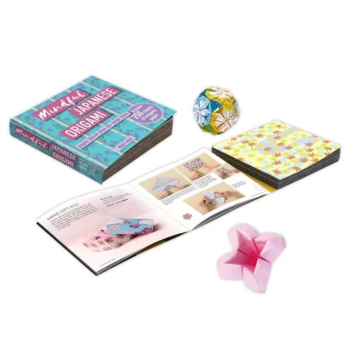 Mindful Japanese Origami: Paper Block Plus 64-Page Book - Paperback