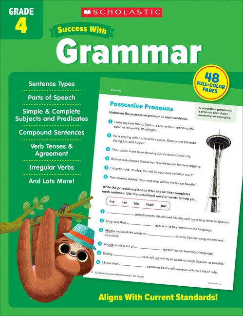 Scholastic Success with Grammar Grade 4 Workbook - Paperback