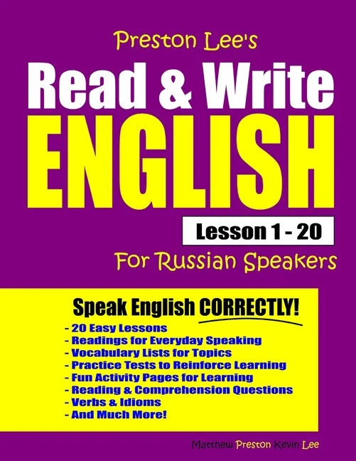 Preston Lee's Read & Write English Lesson 1 - 20 For Russian Speakers - Paperback