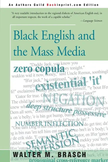 Black English and the Mass Media - Paperback