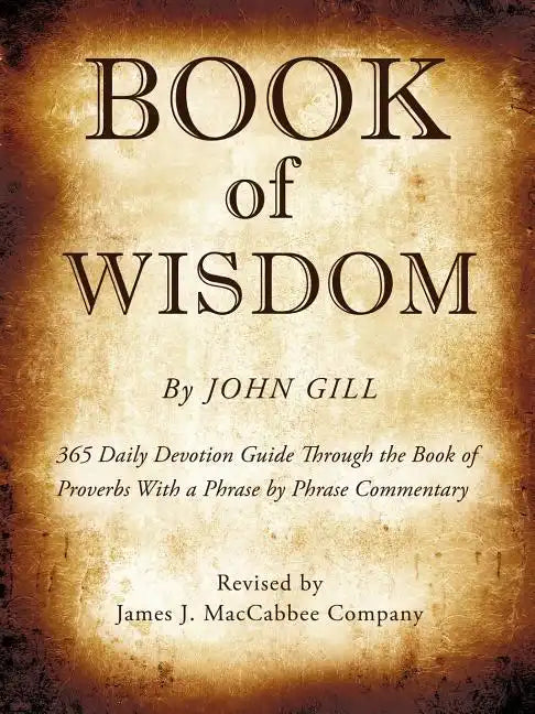 Book of Wisdom By John Gill - Paperback