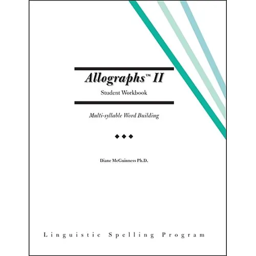 Allographs Ii Student Workbook: Linguistic Spelling Program - Spiral