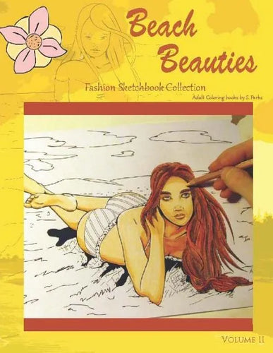 Beach Beauties: Adult Coloring Book - Paperback