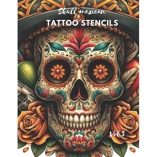 Skull mexican tattoo: Tattoo design - Paperback