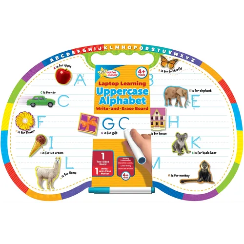 Active Minds Laptop Learning Write-And-Erase Board Uppercase Alphabet - Paperback