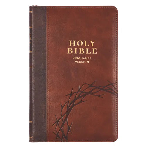 KJV Bible Deluxe Gift Faux Leather, Amazing Grace, Two-Tone W/Zipper Isa. 53:5
