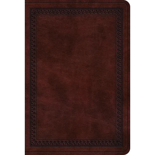 ESV Value Large Print Compact Bible (Trutone, Mahogany, Border Design)