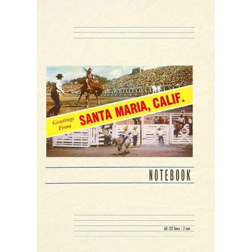 Vintage Lined Notebook Greetings from Santa Maria