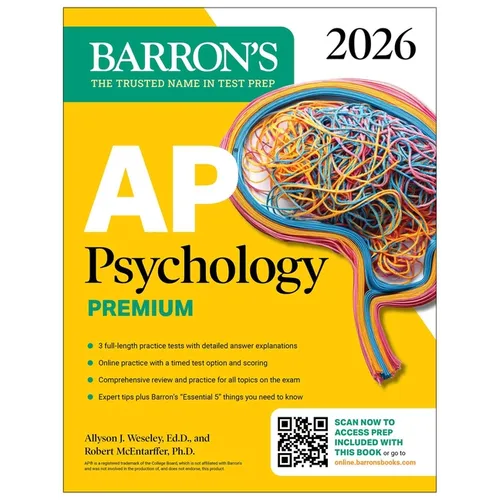 AP Psychology Premium, 2026: Prep Book with 3 Practice Tests + Comprehensive Review + Online Practice - Paperback