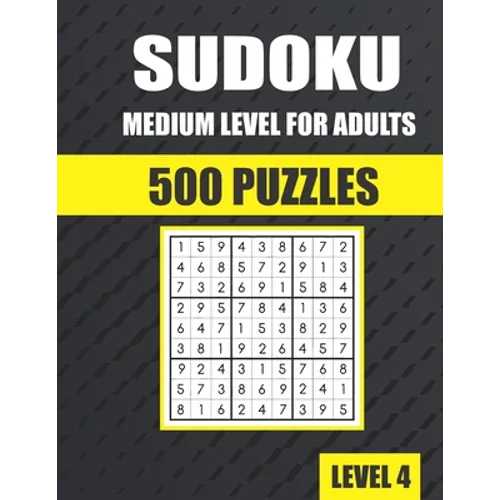 Sudoku Medium Level for Adults 500 Puzzles: sudoku puzzle books for adults - Paperback
