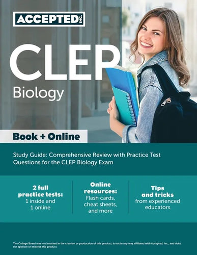 CLEP Biology Study Guide: Comprehensive Review with Practice Test Questions for the CLEP Biology Exam - Paperback