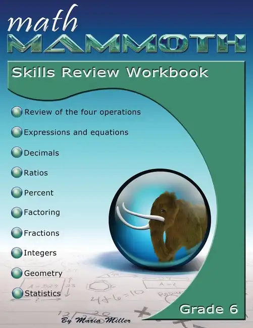 Math Mammoth Grade 6 Skills Review Workbook - Paperback