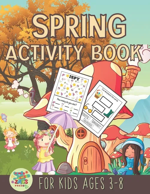 Spring Activity Book for Kids Ages 3-8: Hello spring gift for kids ages 3 and up - Paperback