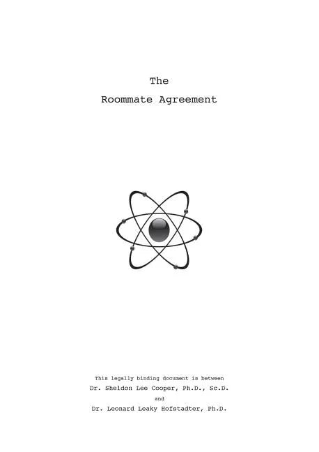 Sheldon's Roommate Agreement: Inspired by The Big Bang Theory - Paperback