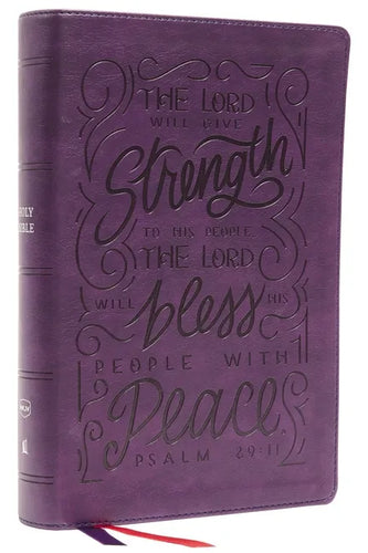 Nkjv, Giant Print Center-Column Reference Bible, Verse Art Cover Collection, Leathersoft, Purple, Red Letter, Comfort Print: Holy Bible, New King Jame - Imitation Leather