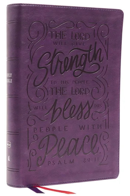 Nkjv, Giant Print Center-Column Reference Bible, Verse Art Cover Collection, Leathersoft, Purple, Red Letter, Comfort Print: Holy Bible, New King Jame - Imitation Leather