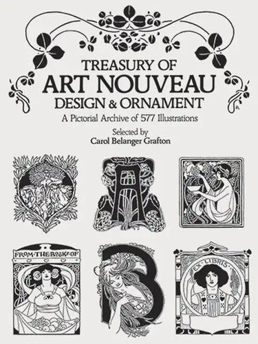 Treasury of Art Nouveau Design & Ornament - Paperback