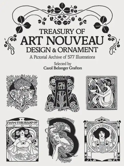 Treasury of Art Nouveau Design & Ornament - Paperback