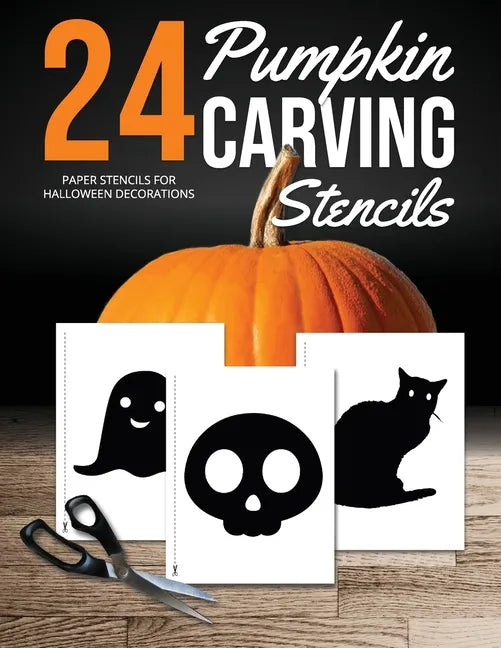 Pumpkin Carving Stencils: 24 Paper Stencils for Halloween Decorations - Paperback