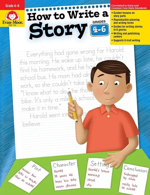 How to Write a Story, Grades 4-6 - Paperback