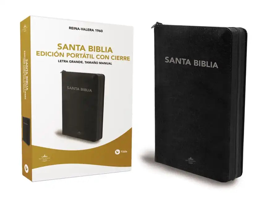 Santa Biblia Rvr1960- Edicion Portatil Con Cremallera - Leather