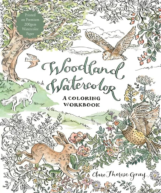Woodland Watercolor: A Coloring Workbook - Paperback