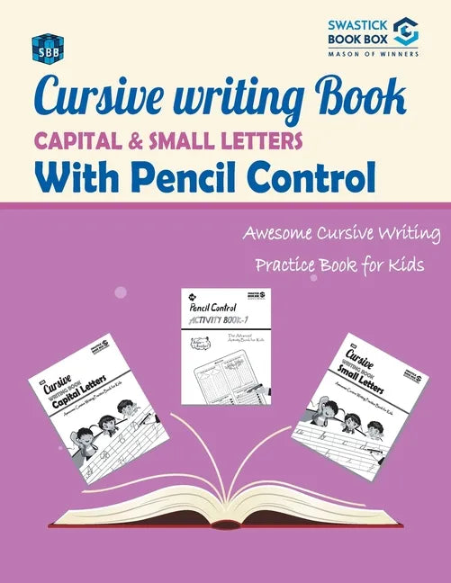 SBB Cursive Writing Book Capital and Small Letters with Pencil control - Paperback