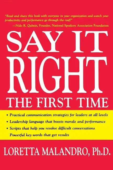 Say It Right the First Time - Paperback
