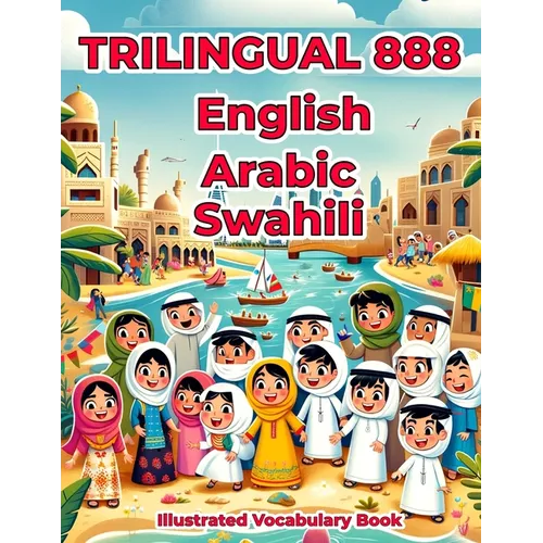 Trilingual 888 English Arabic Swahili Illustrated Vocabulary Book: Colorful Edition - Paperback