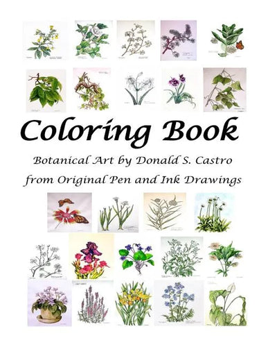 Botanical Art Coloring Book: Fine Art from Original Pen & Ink Drawings - Paperback