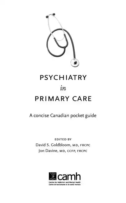 Psychiatry in Primary Care: A Concise Canadian Pocket Guide - Spiral