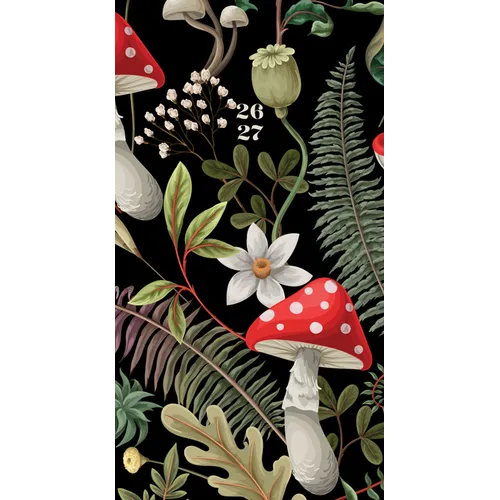 Forest Mushroom 2-Year 2026-27 3.5 X 6.5 Monthly Pocket Planner