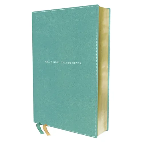 Nbla, Santa Biblia, AMA a Dios Grandemente, Interior a Cuatro Colores, Leathersoft, Turquesa, Comfort Print - Leather