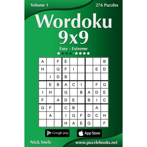 Wordoku 9x9 - Easy to Extreme - Volume 1 - 276 Puzzles - Paperback