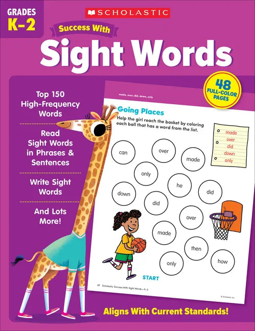 Scholastic Success with Sight Words Workbook - Paperback