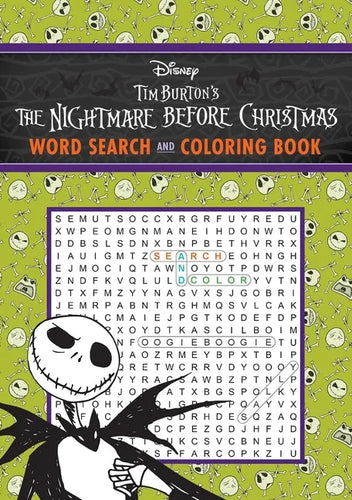 Disney Tim Burton's the Nightmare Before Christmas Word Search and Coloring Book - Paperback