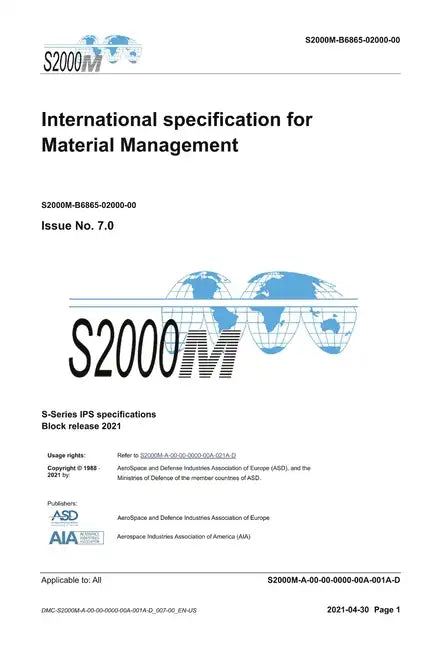 S2000M, International specification for Material Management, Issue 7.0: S-Series 2021 Block Release - Hardcover