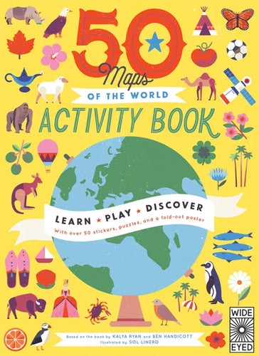 50 Maps of the World Activity Book: Learn - Play - Discover with Over 50 Stickers, Puzzles, and a Fold-Out Poster - Paperback