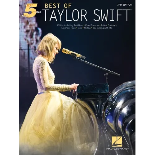 Best of Taylor Swift - 15 Hits Arranged for Five-Finger Piano - Paperback