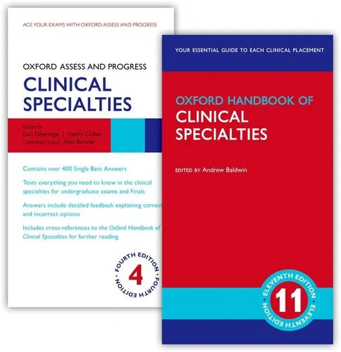 Oxford Handbook of Clinical Specialties 11E and Oxford Assess and Progress: Clinical Specialties 4e - Paperback
